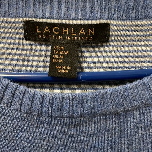 Lachlan British Inspired Blue Crew-neck Sweater Size M - Picture 2 of 3